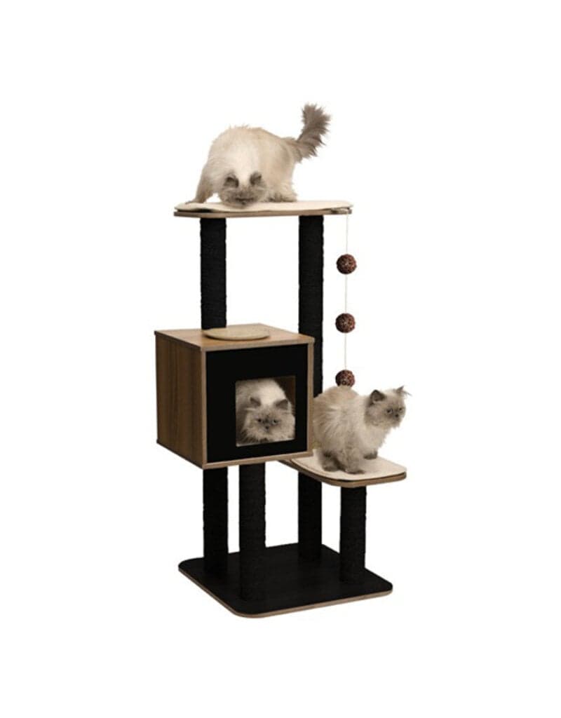 Vesper Cat Furniture V-High Base with Hammock and Cave