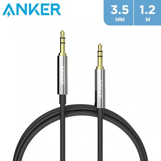 Buy Anker Premium Auxiliary AUX cable 1.2m - Black | توصيل Taw9eel.com