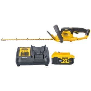 DeWalt DCM563P1 18V XR Cordless Hedge Trimmer With 1 x 5.0Ah Battery ...