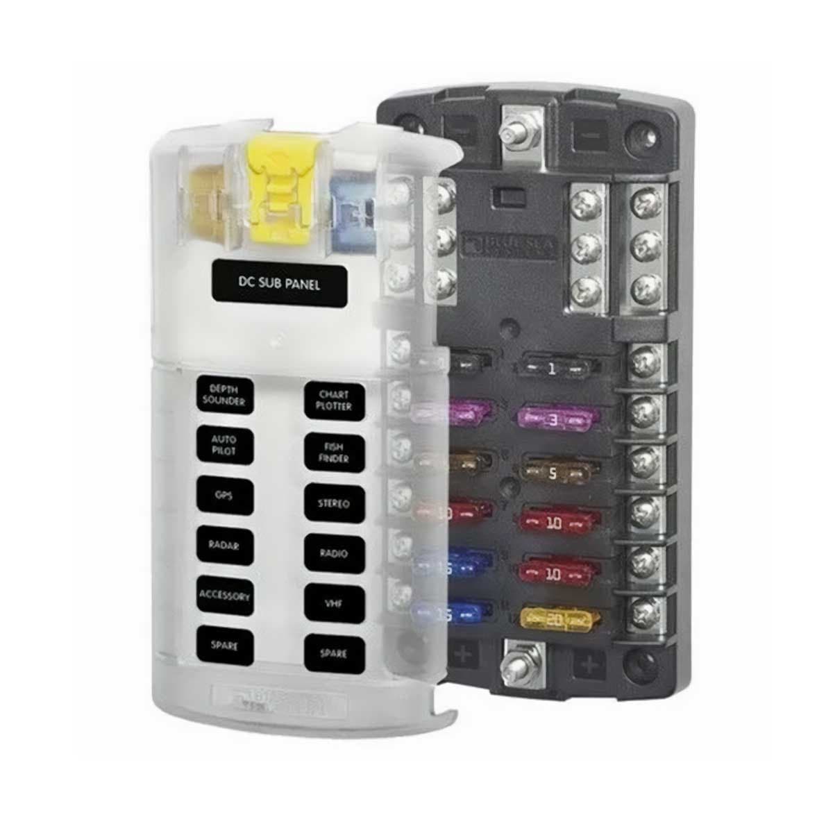 Blue sea systems Blue Sea Systems Fuse Block ST-Blade 12 Circuits ...