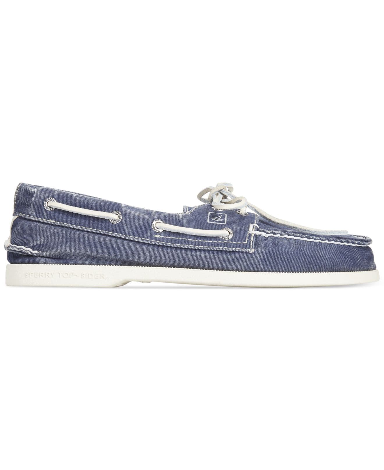 Sperry Top-Sider Men's A/o 2-eye Salt Washed Canvas Boat Shoes in Blue ...