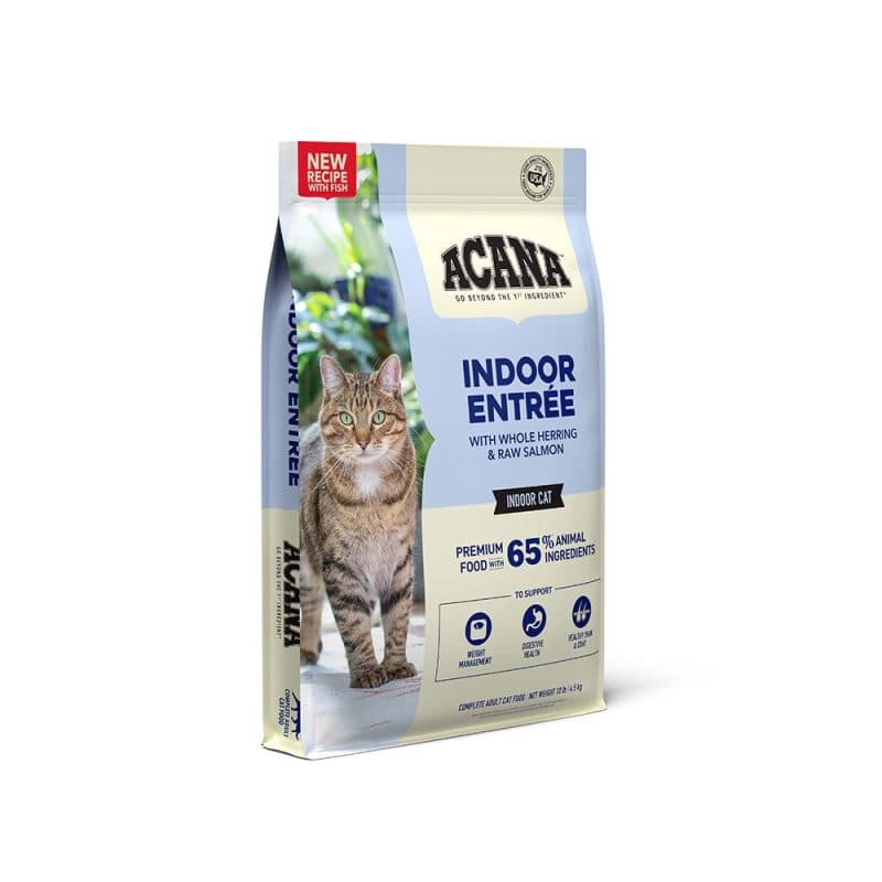 ACANA ® DRY CAT FOOD, INDOOR ENTRÉE, WITH WHOLE HERRING & SALMON 4.5 kg ...