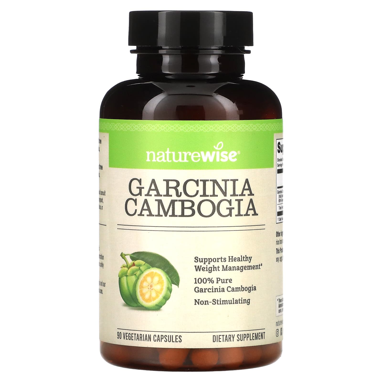 NatureWise, Garcinia cambogia, 90 cápsulas vegetales