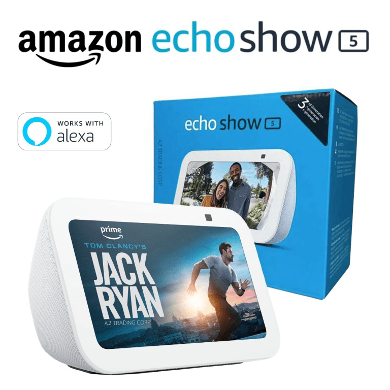 Amazon Echo Show 5 (3rd Gen.) Smart Display with Alexa - Glacier White ...
