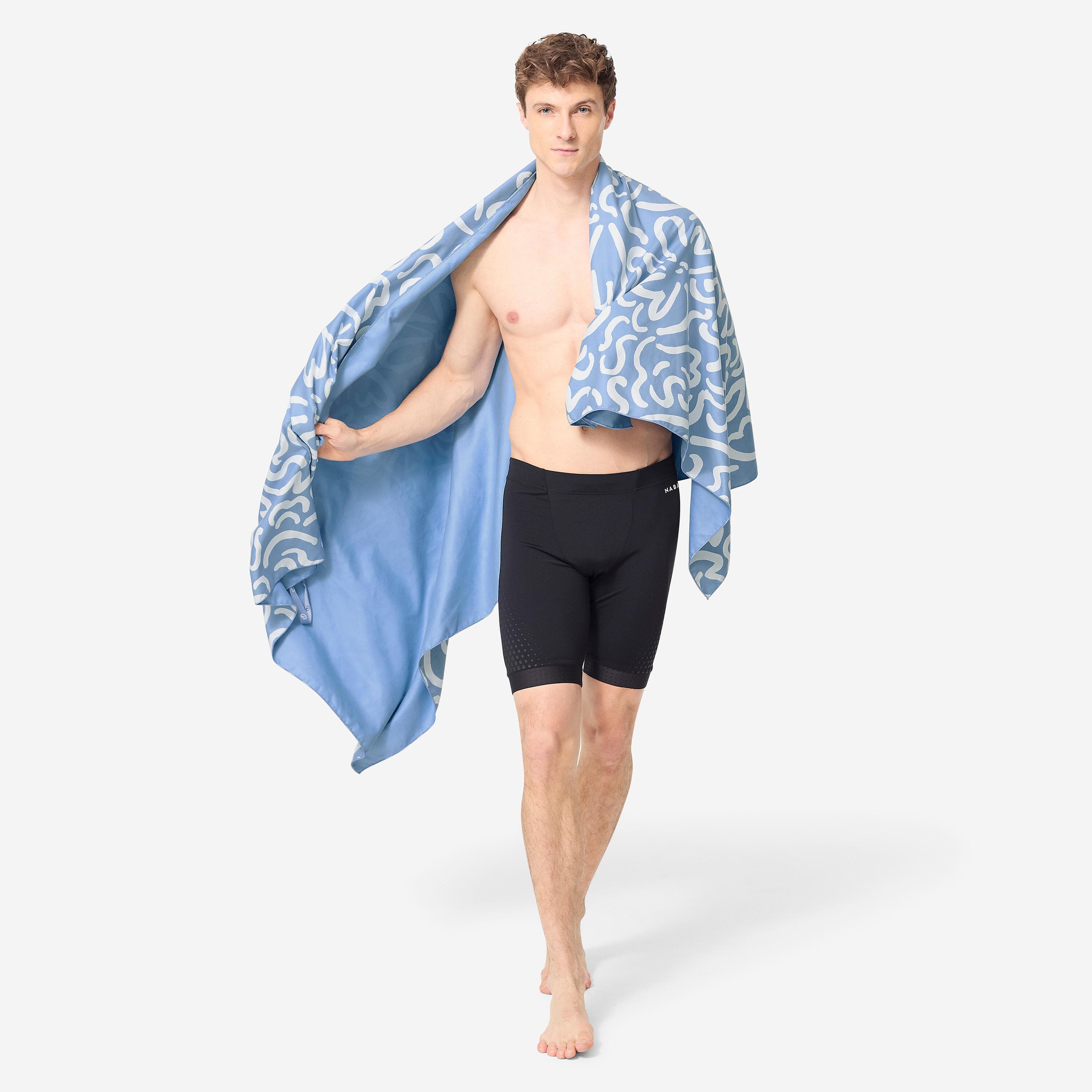 Microfibre Towel XL with Print, 110 x 175 cm - Light blue - Decathlon ...