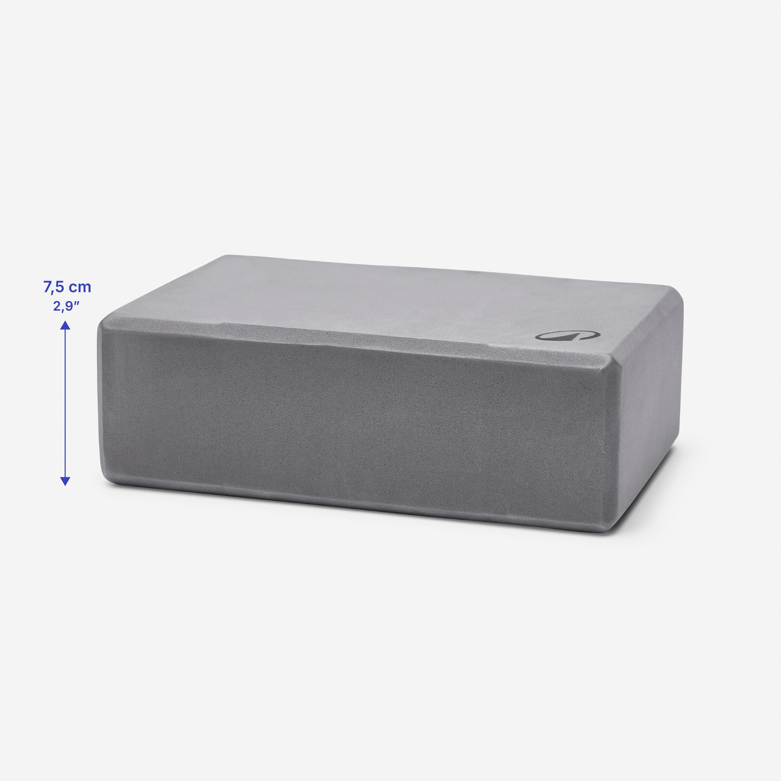 Yoga Foam Block - Grey - Zinc grey - Kimjaly - Decathlon