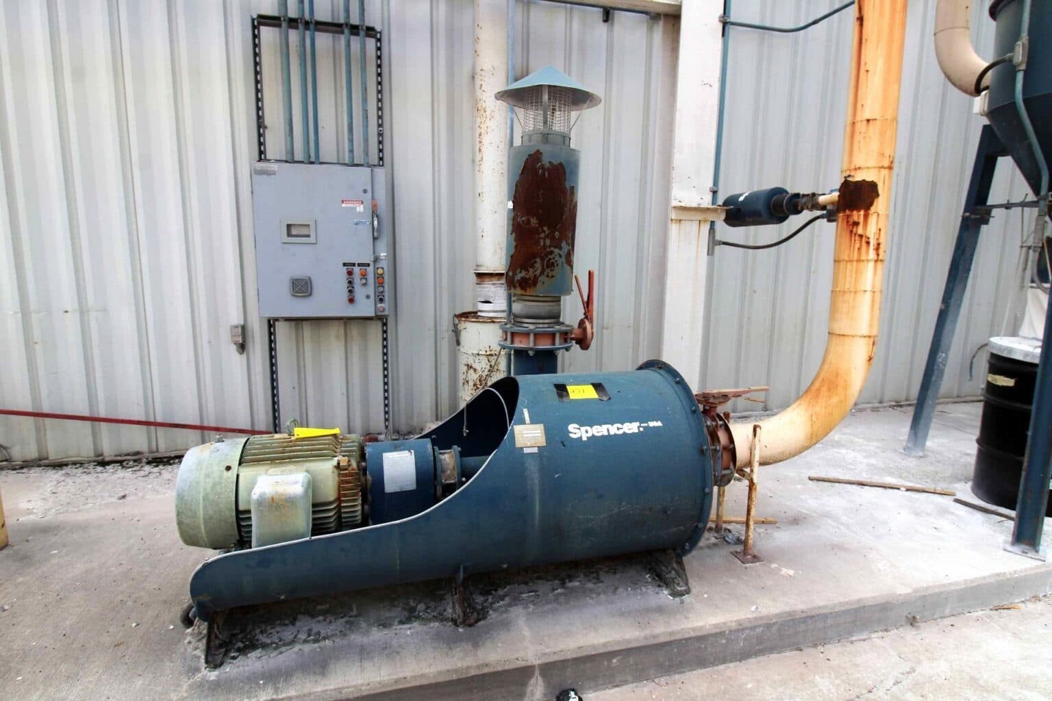 30 HP SPENCER TURBINE CENTRAL VACUUM DUST COLLECTION SYSTEM. MODEL ...