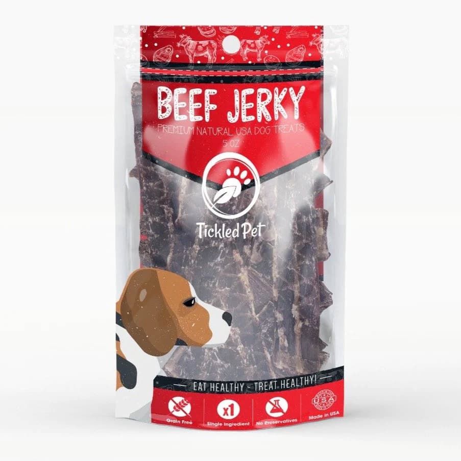 Premium Single Ingredient Beef Jerky | Dog Treats, 8 oz