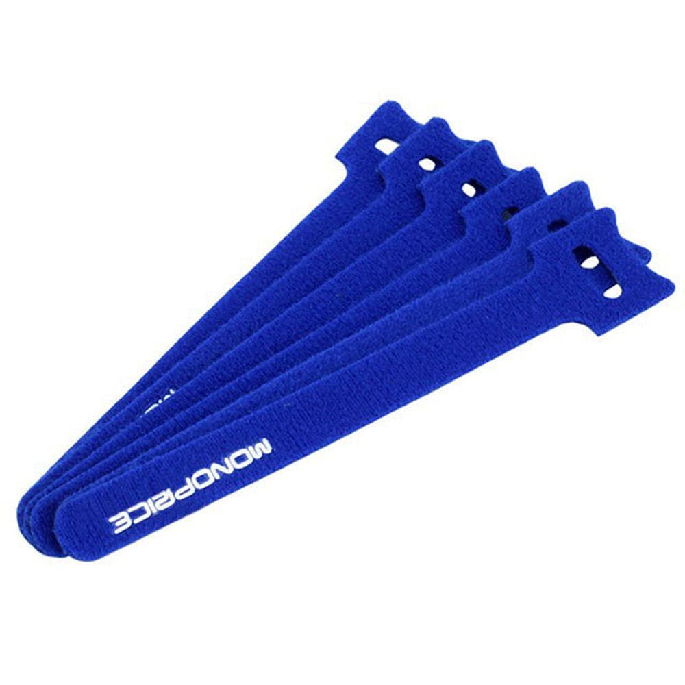 Monoprice® Hook & Loop Fastening Cable Ties, 6-inch, 100pcs/pack