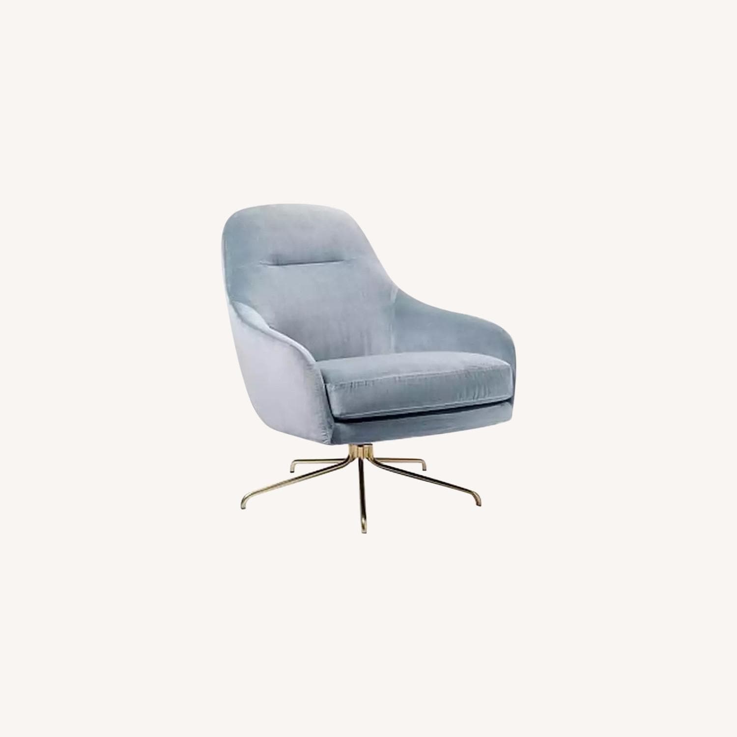 West Elm Valentina Swivel Chair, Astor Velvet - AptDeco