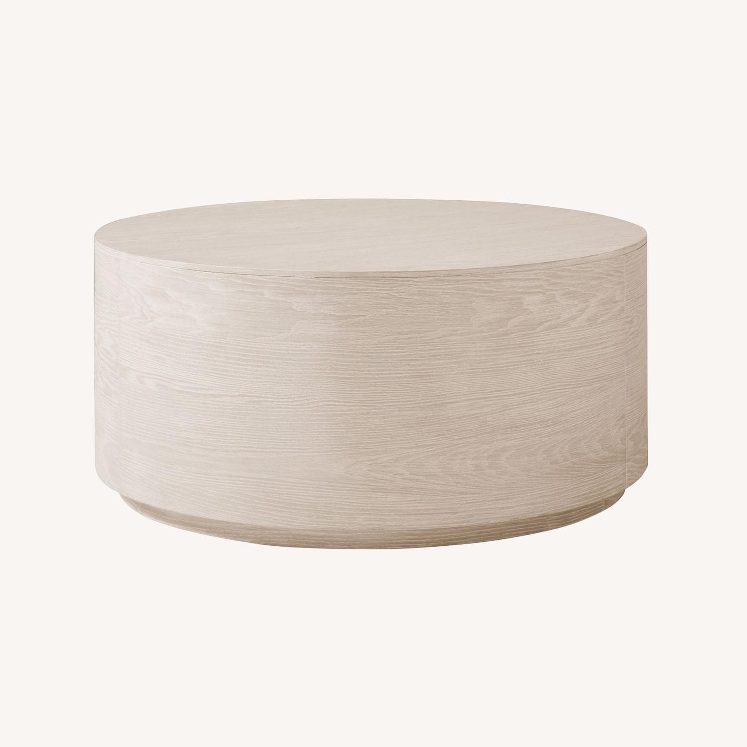 West Elm Carved Wood Drum Coffee Table