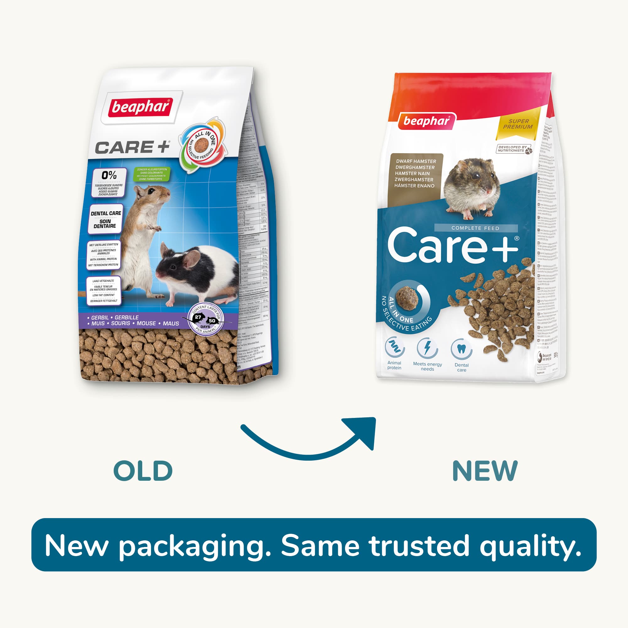 Beaphar CARE+® Mouse & Gerbil Food, 500g - Beaphar