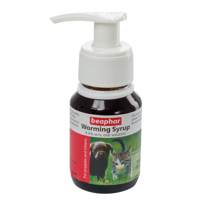 Beaphar Worming Syrup for Puppies & Kittens, 45ml - Beaphar