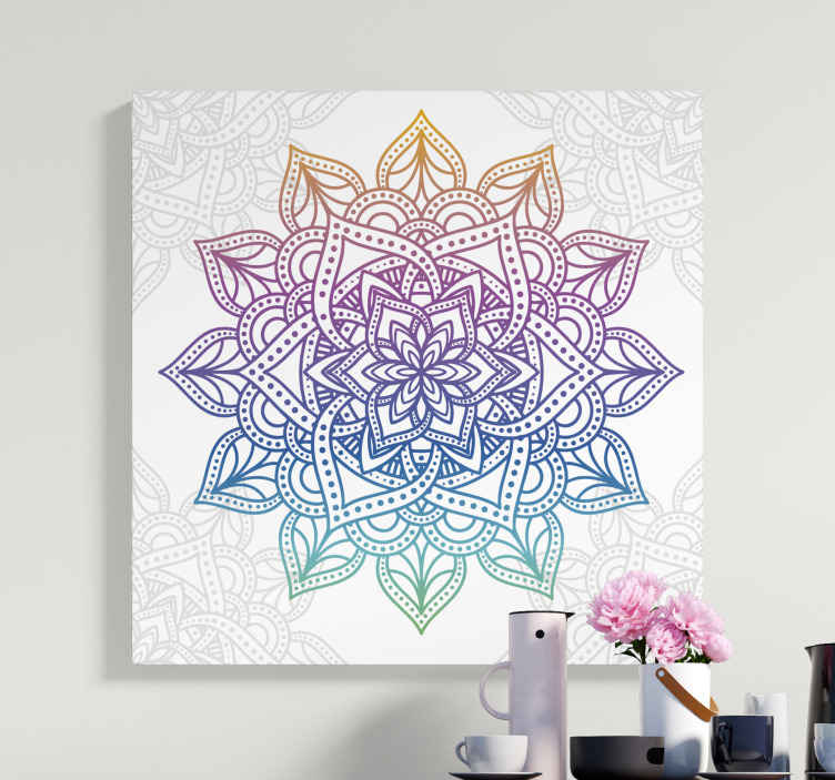Colorful gradient mandala print wall art - TenStickers