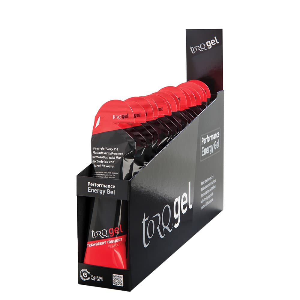 Torq Energy gel strawberry yogurt 45g, Black | Bikeinn