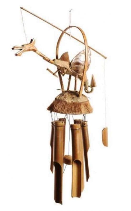 Bamboo Coconut Dragon Wind Chime for Tranquility