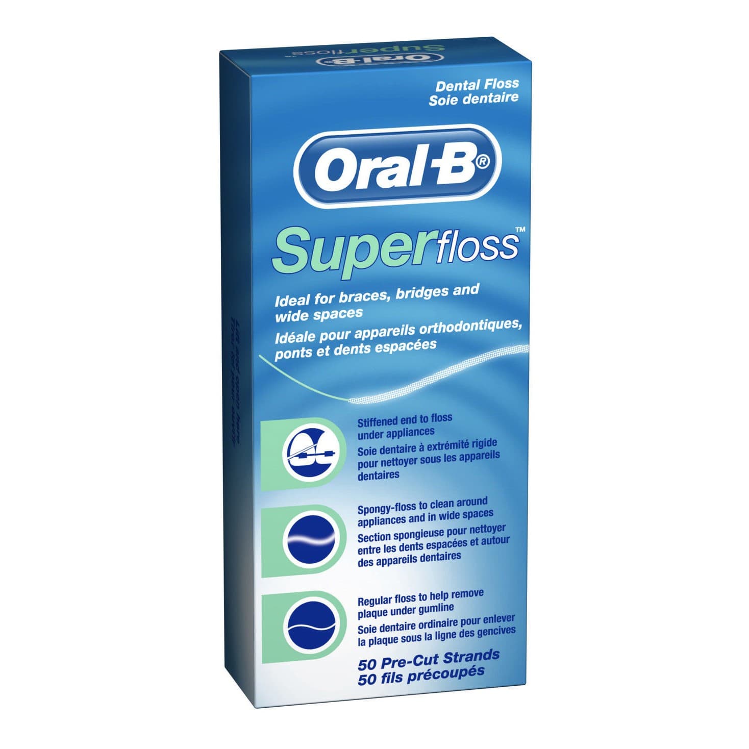 Oral B Superfloss Dental Floss Pre-Cut Strands 50 pack - Dentalspot