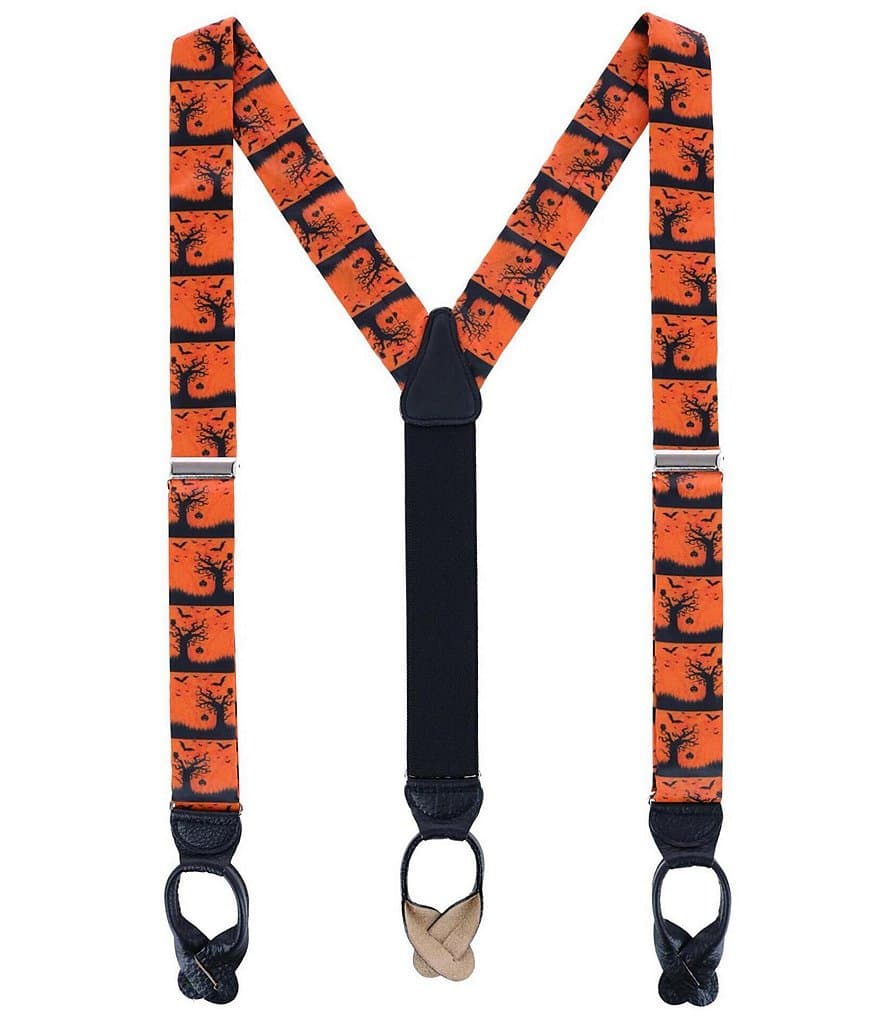 Trafalgar Halloween Spooky Scene Silk Button End Suspenders | Dillard's