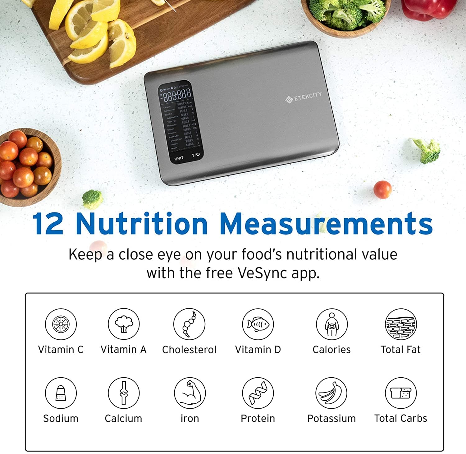 Etekcity Smart Food Nutrition Scale ESN00