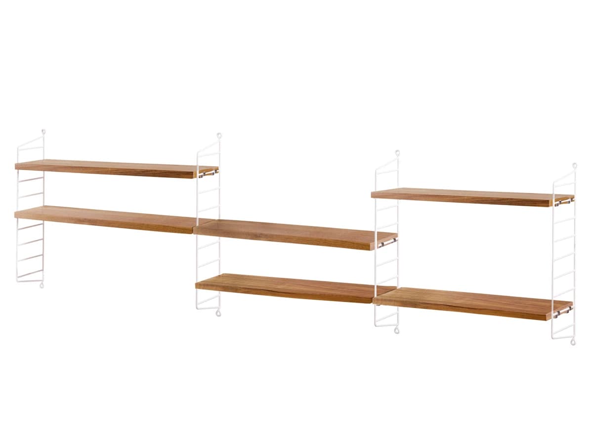 Buy the String Modular Pocket Shelving System - Oak at nest.co.uk