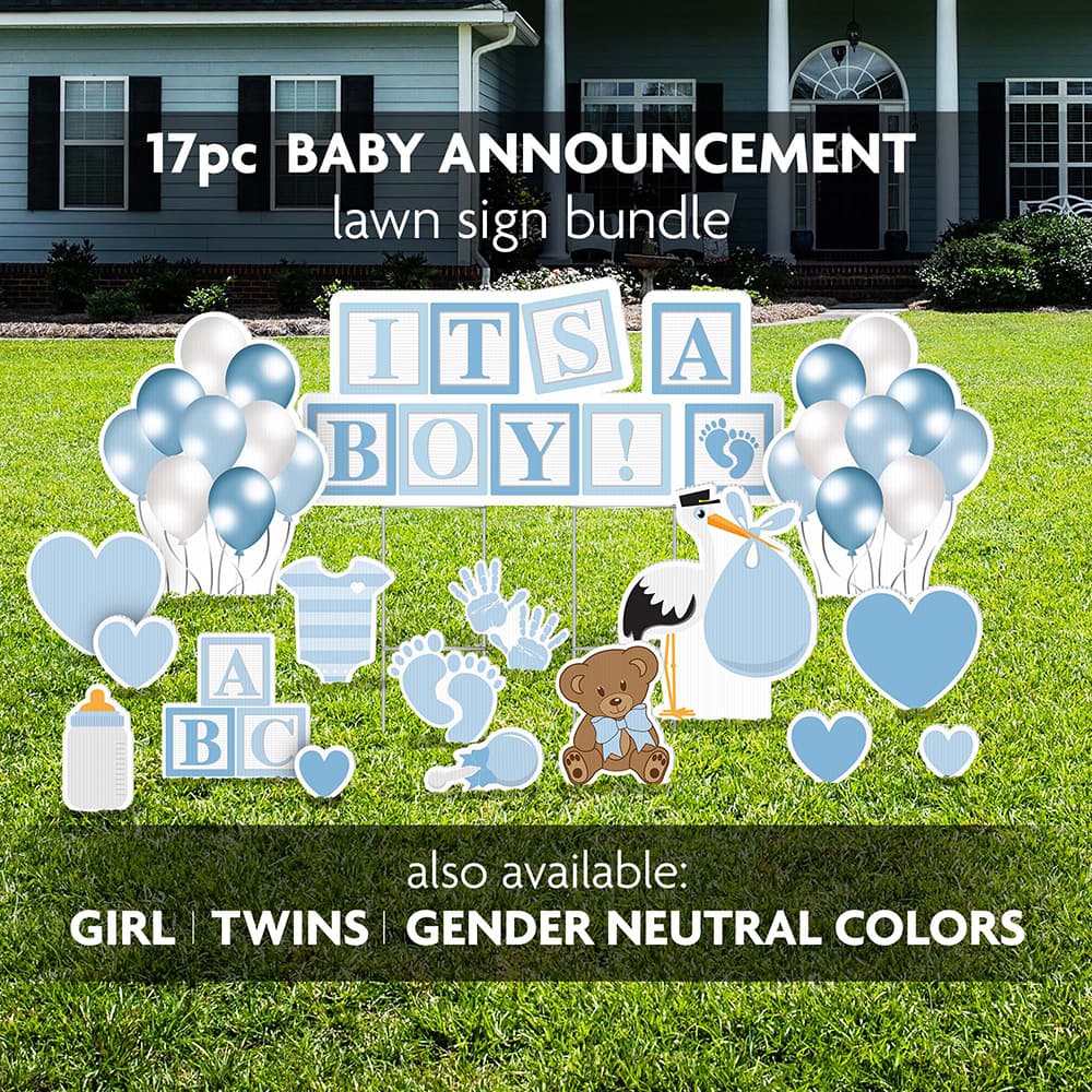 Baby Announcement Yard Sign Bundle