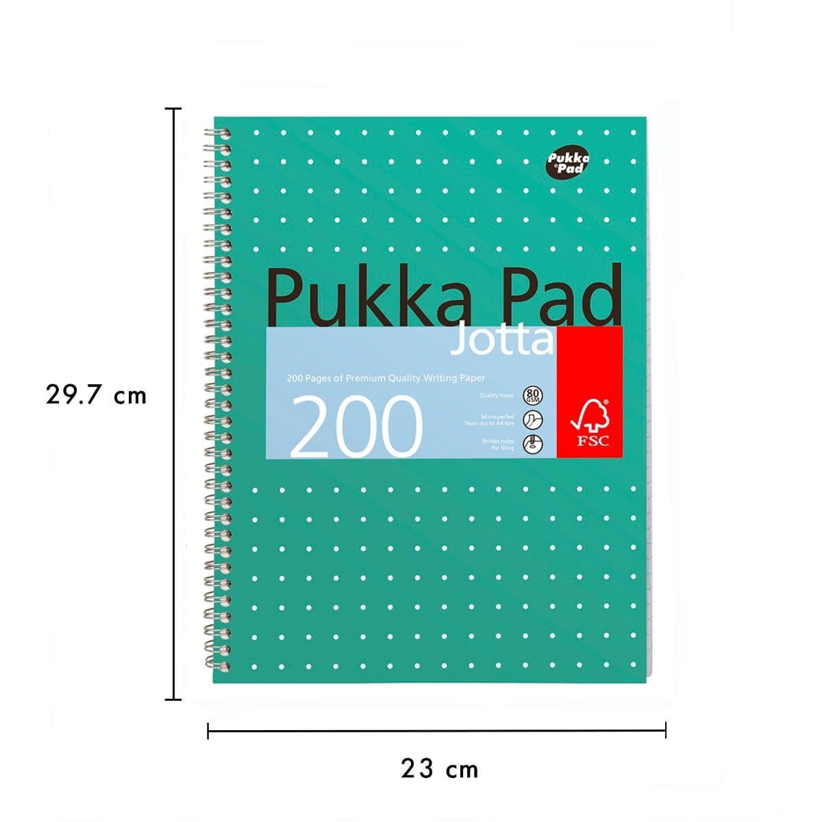Pukka Pad Ruled Wirebound Metallic Jotta Notebook 200 Pages A4 (3 Pack ...