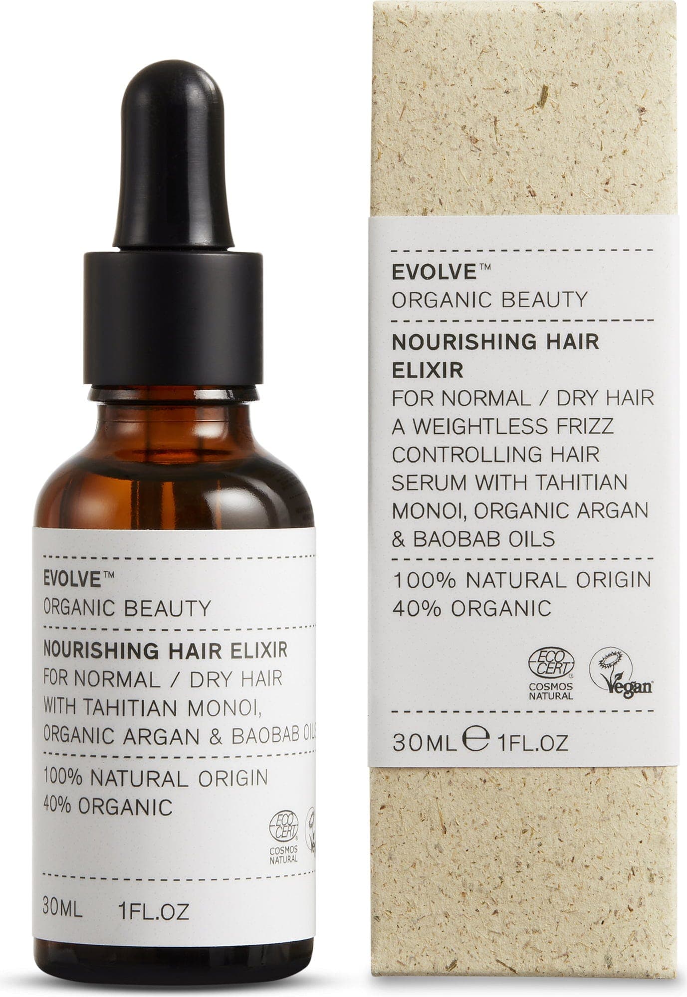 Evolve Organic Beauty Nourishing Hair Elixir, 30 ml - Ecco Verde Online ...