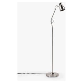 John Lewis ANYDAY Tony Floor Lamp, Satin Nickel | Waitrose & Partners