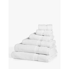 John Lewis Egyptian Cotton Bath Towel, White | Waitrose & Partners