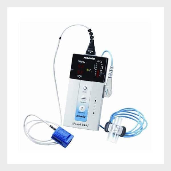 NONIN 9843 CARBON DIOXIDE DETECTOR MEMORY HAND HELD PULSE OXIMET ...