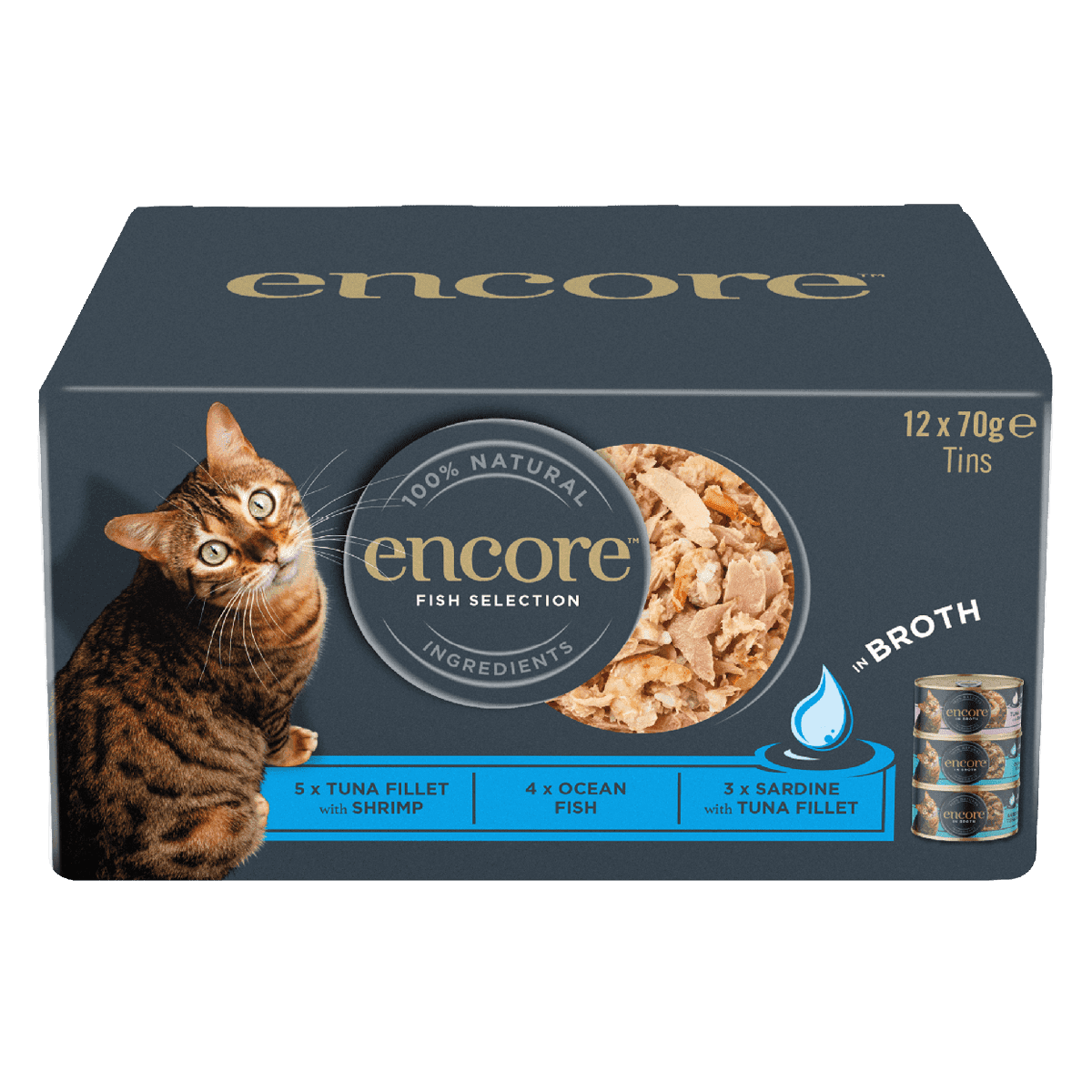 Tuna Fillet with Shrimp Cat Food | Encore Wet Cat Food Tins