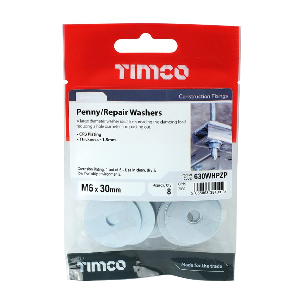 TIMCO | Penny / Repair Washers - Zinc