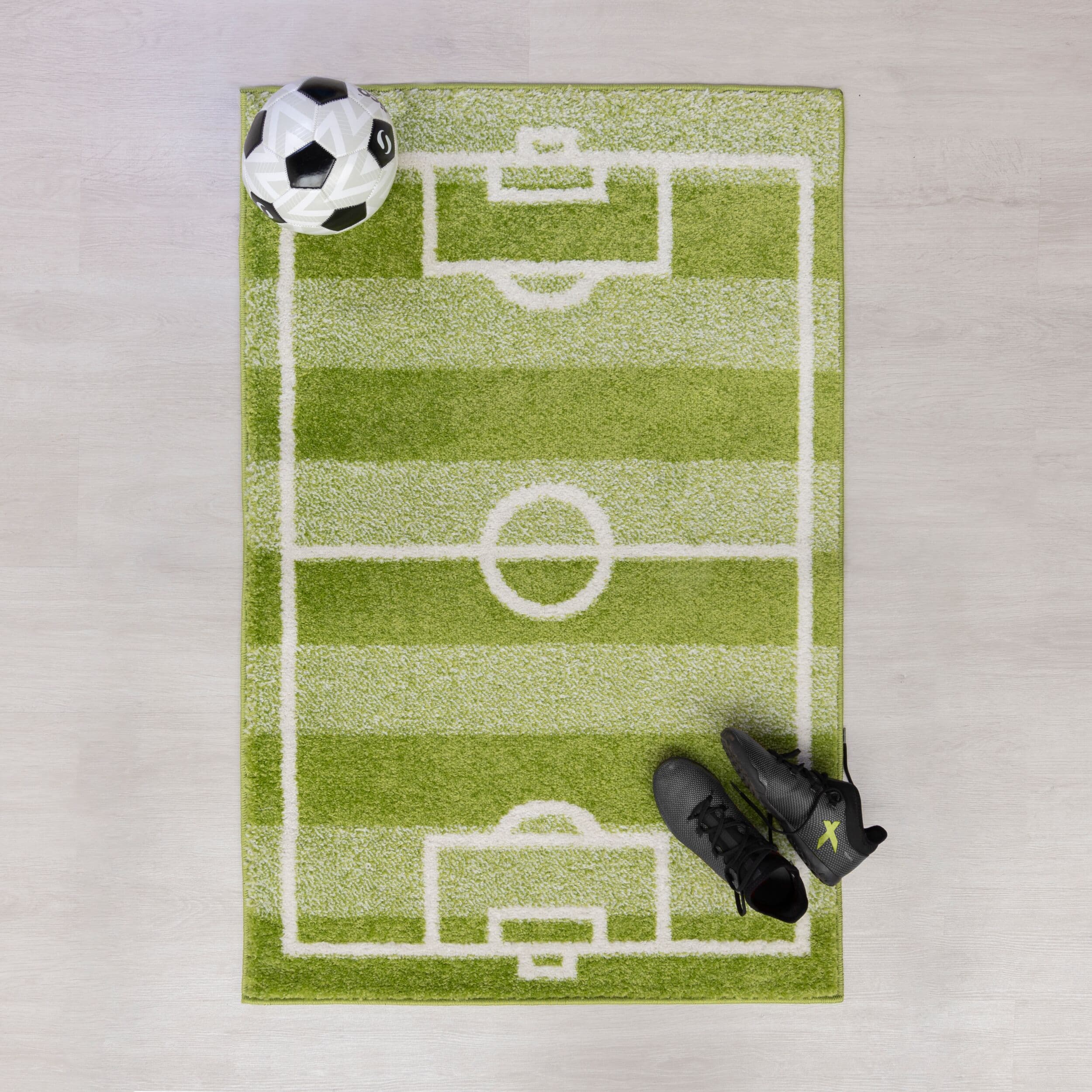 Lord of Rugs Football Pitch Kids Rug