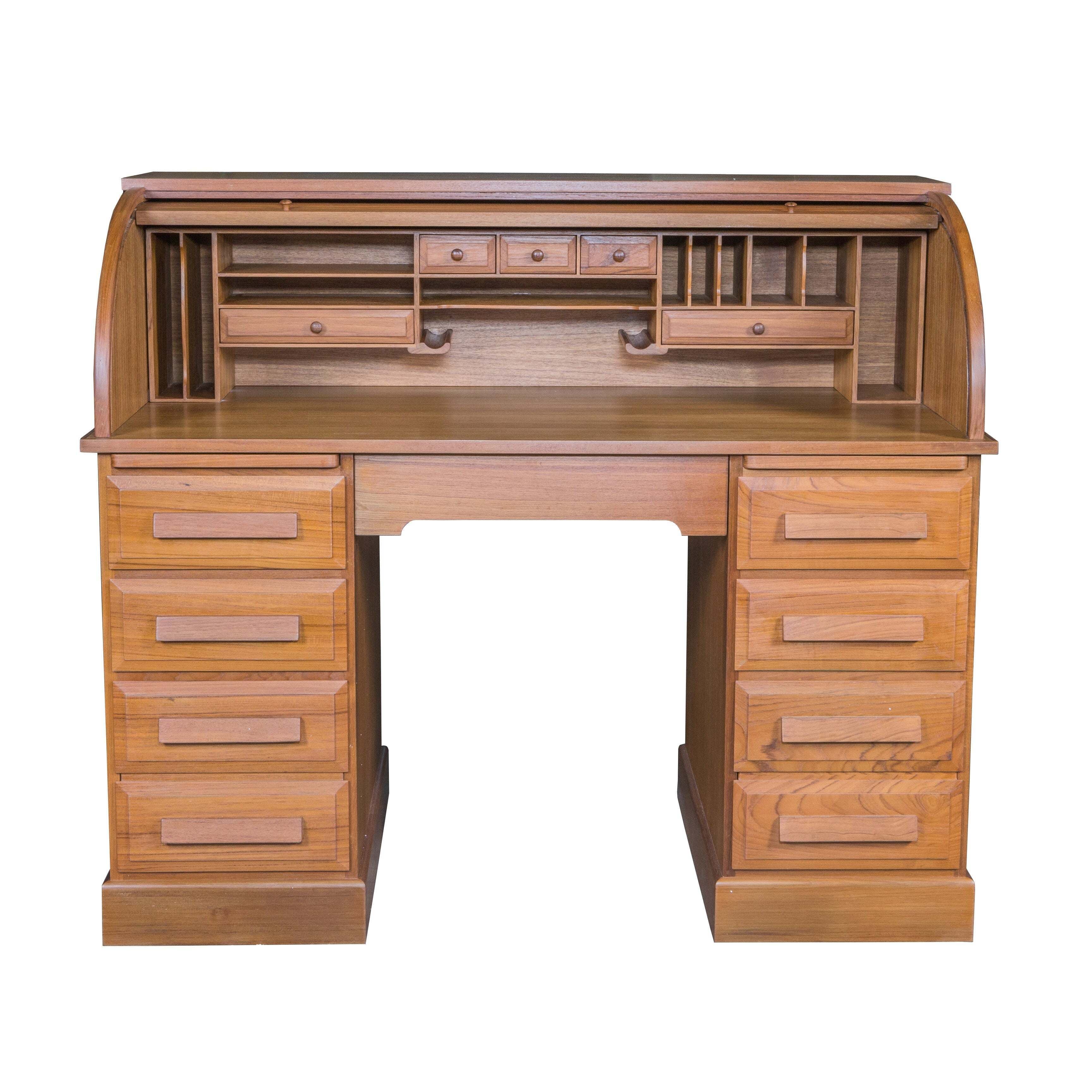 Industrial Roll Top Desk