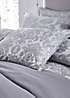 Catherine Lansfield Silver Damask Jacquard Bedspread & Pillowsham Pair ...