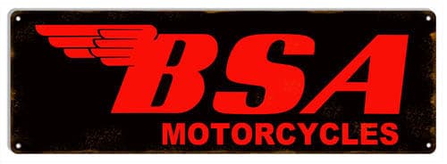 Garage Art UK BSA Motorcycles Vintage Metal Sign