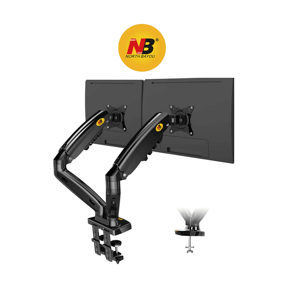 North Bayou F160 Dual Monitor Desk Mount Stand – Go-Tech MicroBiz