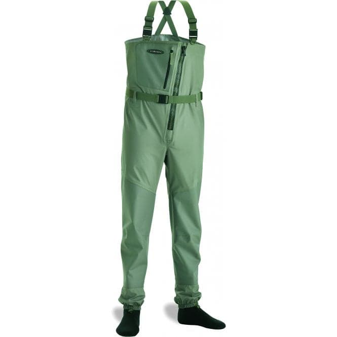 Vision Ikon Zip Stocking Foot Breathable Chest Waders - Fishing from ...
