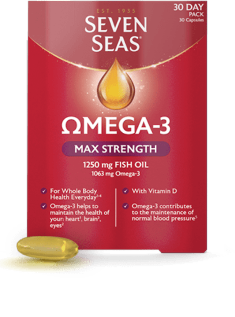 Seven Seas Omega-3 Max Strength - 1063mg Omega-3 & Vitamin D | HealthWise