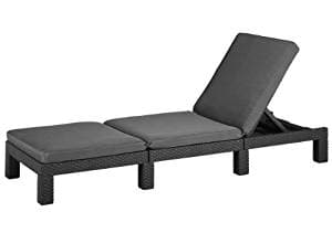 Allibert by Keter Daytona Sunlounger - Graphite with Grey Cushion ...