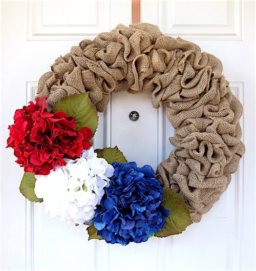 Patriotic Decorations: How to Make a Burlap Wreath