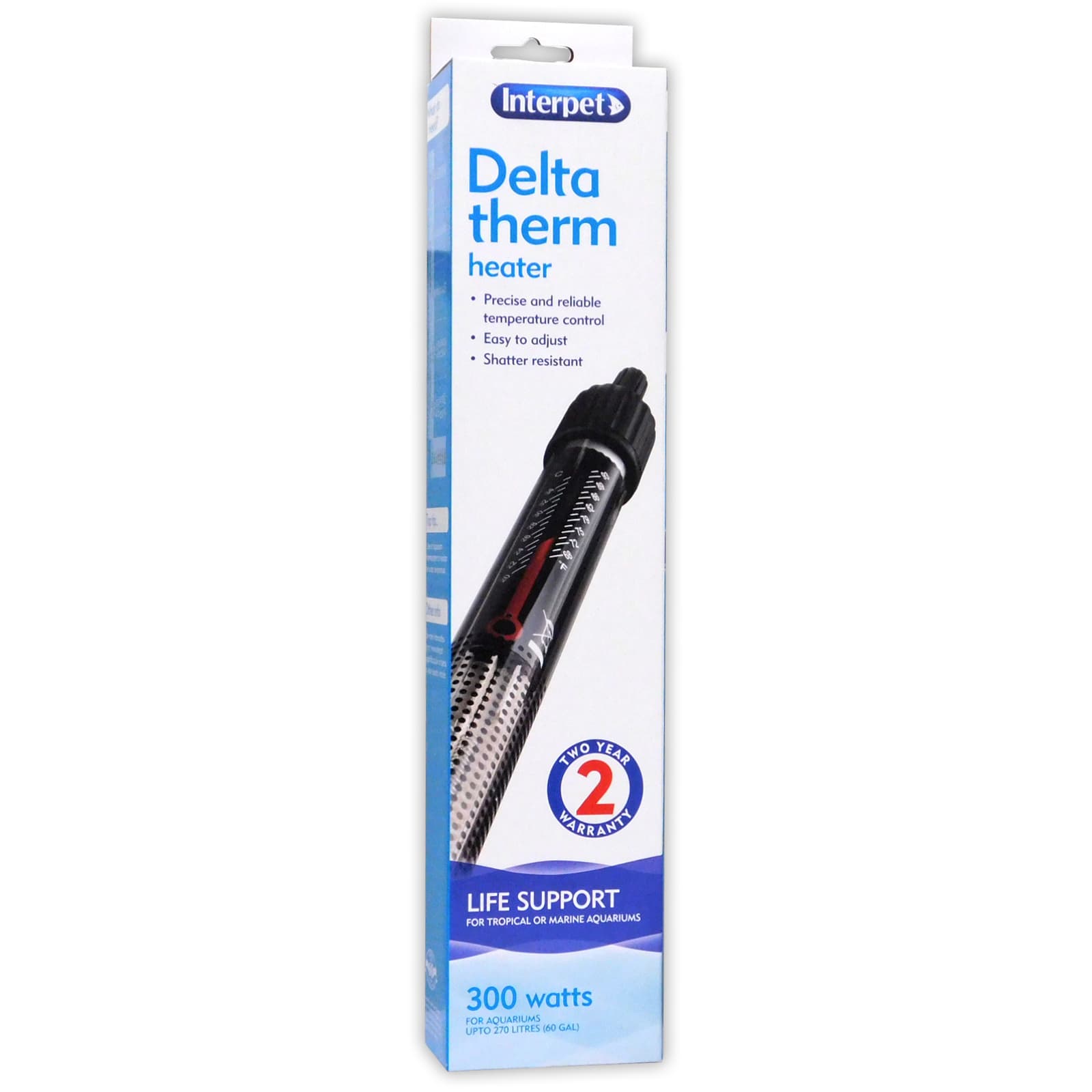 INTERPET DELTATHERM AQUARIUM HEATER 50W 100W 150W 200W 300W FISH TANK ...