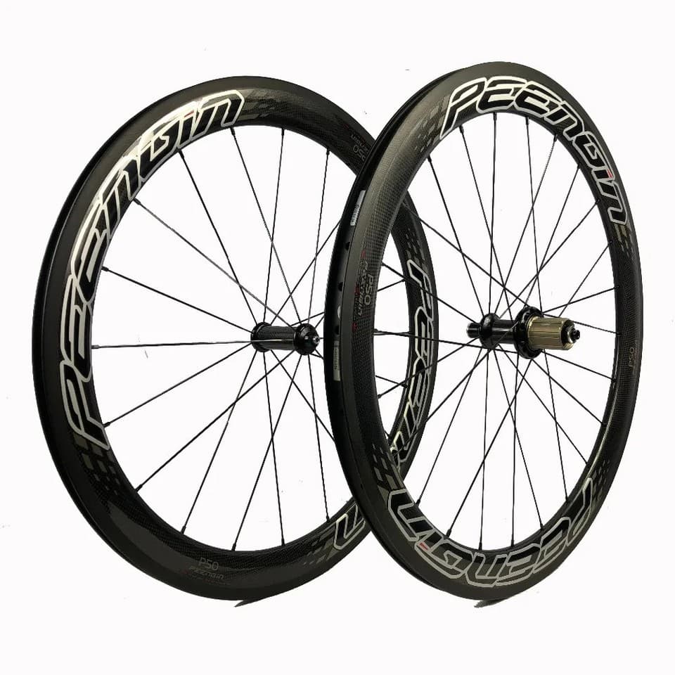 650C Bicycle Carbon Tubular Wheel Clincher Wheelset Road Bike Racing ...