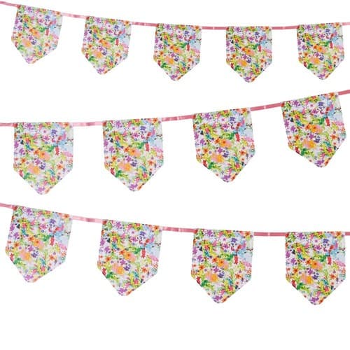 TALKING TABLES FLORAL FIESTA BUNTING PARTY HANGING GARLAND BANNER ...