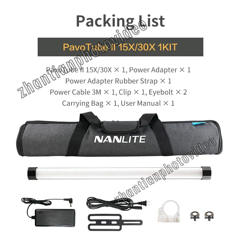 NANLITE PavoTube II 30X RGBWW LED Tube Light Photography Lighting 2700K ...