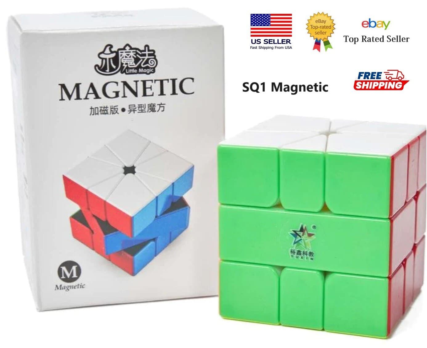 Yuxin Little Magic Square 1 M Stickerless Speed Cube Magnetic Puzzle ...