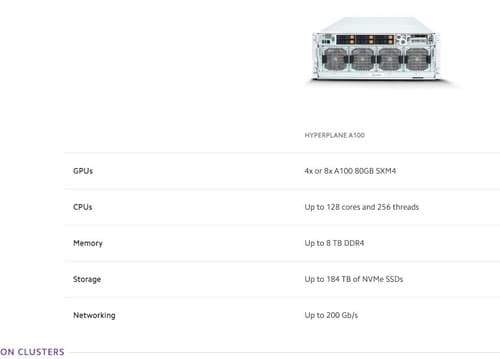 Lambda Hyperplane 8x NVIDIA A100 SXM4 40GB NVLink Server | 1TB RAM ...