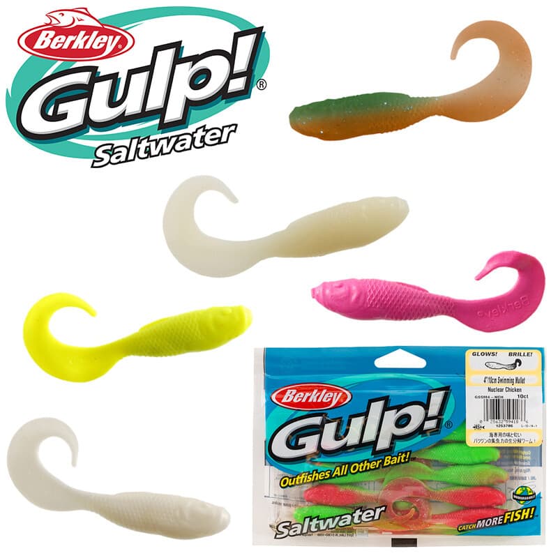 Berkley Gulp Swimming Mullet Saltwater Softplastics Choose Color, 4, 5 ...