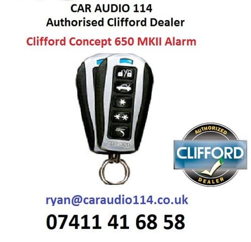 Clifford alarm CONCEPT 650MkII - Thatcham Approved Alarm System Cat 1 ...