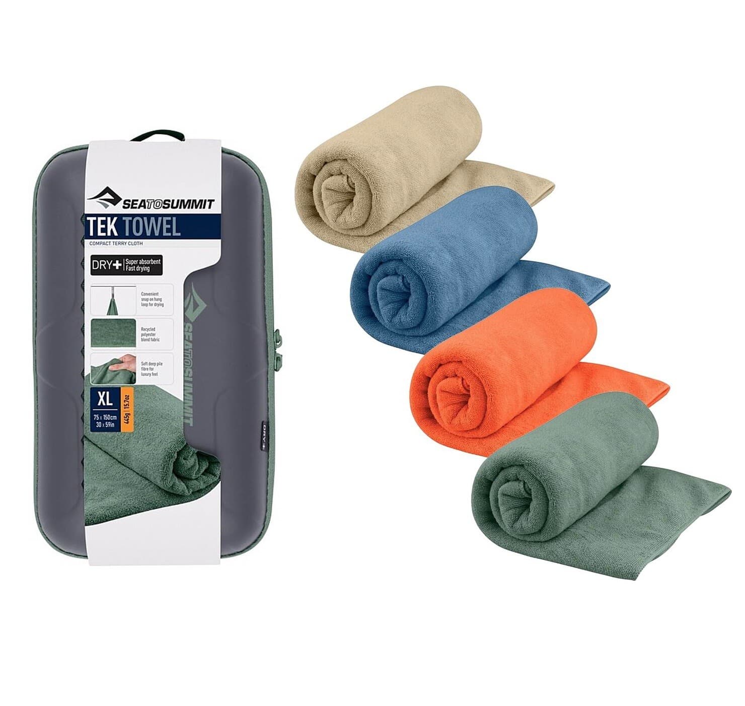 SEA TO SUMMIT TEK TOWEL LIGHT WEIGHT COMPACT MICRO FIBER TRAVEL TOWEL ...